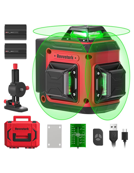 Nivel Láser Revvstark 3x360 Autonivelante con Control Remoto Nivel Láser Revvstark 3x360 Autonivelante con Control Remoto