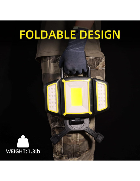 Luz de Trabajo LED Yzoni Portátil Magnética 5 Modos 3000 Lúmenes Luz de Trabajo LED Yzoni Portátil Magnética 5 Modos 3000 Lúmenes