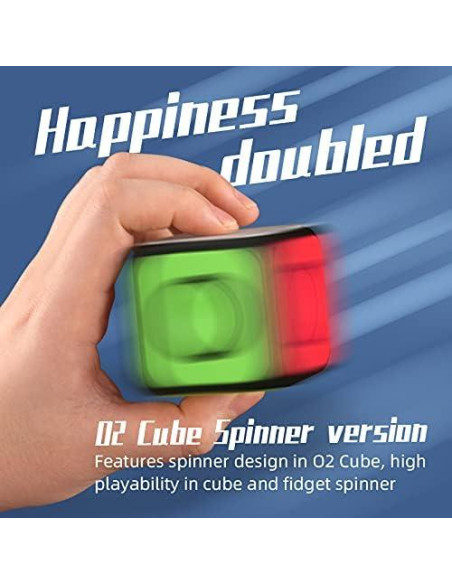 Cubo Mágico QY Toys O2 Spinner 1x1 Negro 99g Cubo Mágico QY Toys O2 Spinner 1x1 Negro 99g