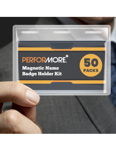Performore 50 Sujetadores Magnéticos 10x7.6cm para Gafetes