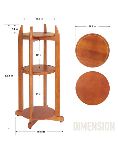 Soporte de Agua LASIDO 5 Galones Madera Natural 3 Estantes Soporte de Agua LASIDO 5 Galones Madera Natural 3 Estantes