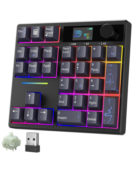 Teclado Numérico Mecánico Inalámbrico ZMX TD31Pro 30 Teclas RGB Teclado Numérico Mecánico Inalámbrico ZMX TD31Pro 30 Teclas RGB