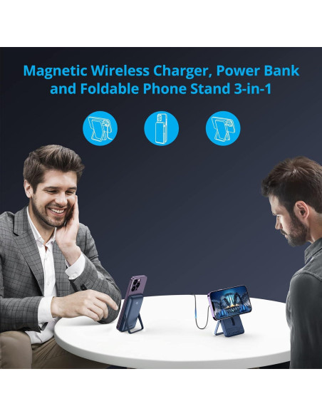 Cargador Portátil Inalámbrico KIMORE 10000mAh Carga Rápida 20W Cargador Portátil Inalámbrico KIMORE 10000mAh Carga Rápida 20W