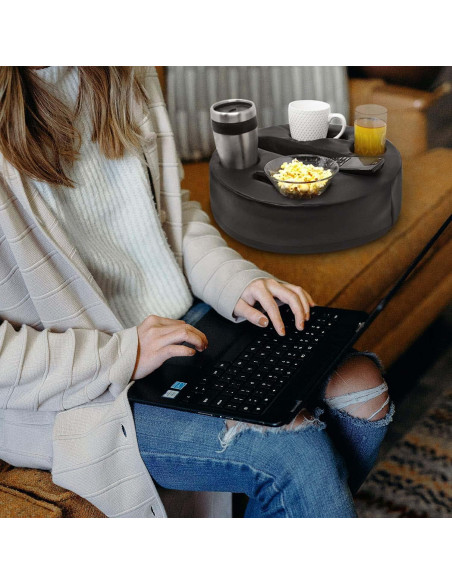Soporte de Taza Mookundy Sofa Buddy Cuero Sintético Negro Soporte de Taza Mookundy Sofa Buddy Cuero Sintético Negro