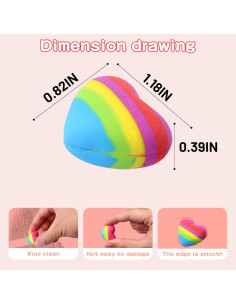 Borradores en Forma de Corazón AmoreAngel 16 Unidades Coloridos 2