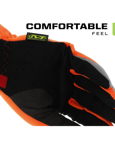 Guantes Hi-Viz FastFit Mechanix Wear X-Large Naranja