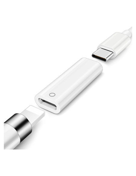 Adaptador USB-C a Lightning ASKUBSKU para Apple Pencil 1ra Gen Adaptador USB-C a Lightning ASKUBSKU para Apple Pencil 1ra Gen
