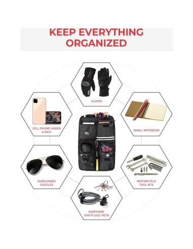 Organizador de Tapa KEMIMOTO Kmfhdtb133 para Motos Touring
