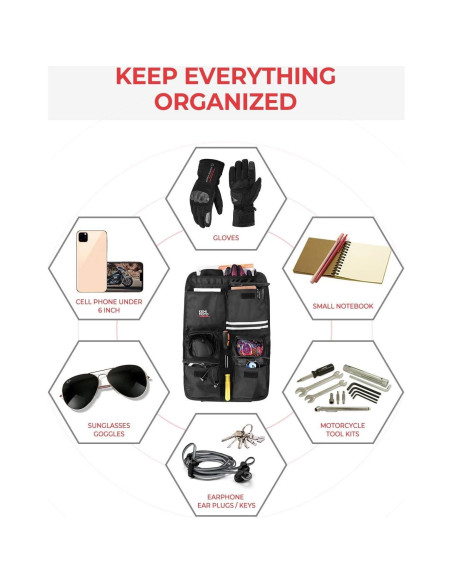 Organizador de Tapa KEMIMOTO Kmfhdtb133 para Motos Touring Organizador de Tapa KEMIMOTO Kmfhdtb133 para Motos Touring