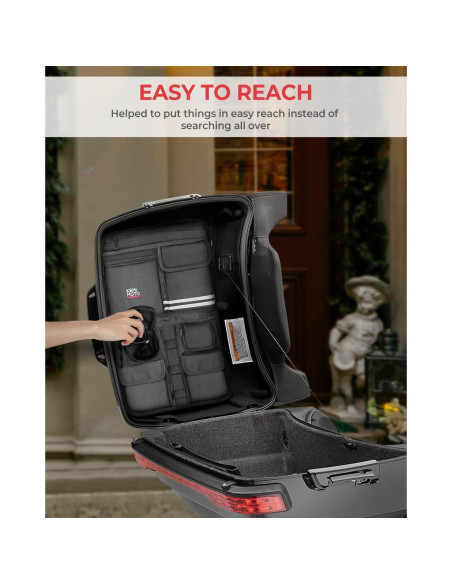 Organizador de Tapa KEMIMOTO Kmfhdtb133 para Motos Touring Organizador de Tapa KEMIMOTO Kmfhdtb133 para Motos Touring