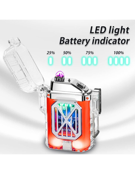 Encendedor Eléctrico TIKIUKI Naranja a Prueba de Viento Encendedor Eléctrico TIKIUKI Naranja a Prueba de Viento