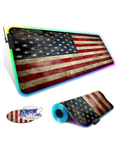 Alfombrilla de Ratón Grande Yuxcfhjfe RGB Iluminada 80x30cm