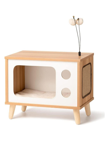 Casa de Gato Rolife Madera Televisor Grande con Rascador