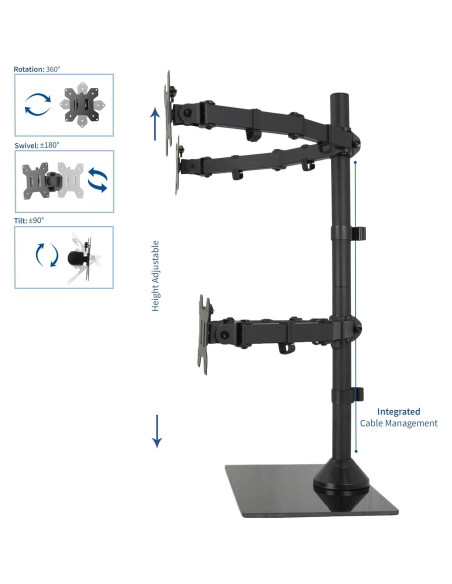 Soporte de Escritorio VIVO STAND-V004FG para 4 Monitores Soporte de Escritorio VIVO STAND-V004FG para 4 Monitores