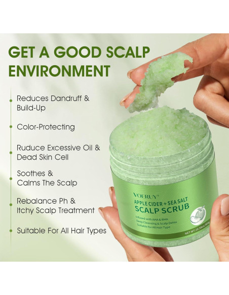 Exfoliante de Cuero Cabelludo VOERUY 300g AHA BHA con Masajeador Exfoliante de Cuero Cabelludo VOERUY 300g AHA BHA con Masajeador