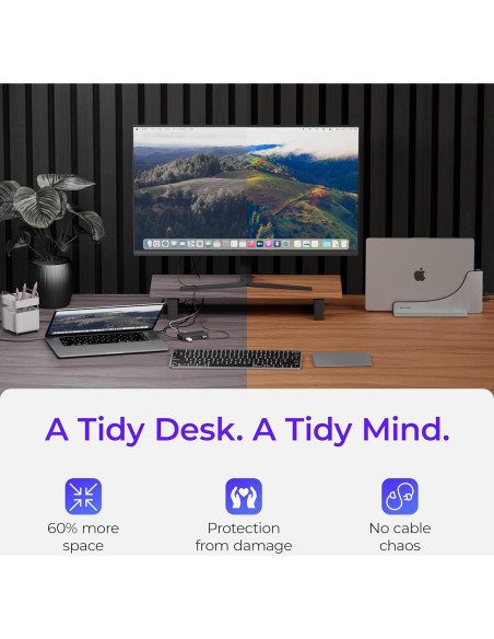 Dock Ascrono para MacBook Pro 14" - Conexión Dual Thunderbolt Dock Ascrono para MacBook Pro 14" - Conexión Dual Thunderbolt
