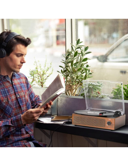 Reproductor de Vinilo Seasonlife R608 Marrón 3 Velocidades Bluetooth Reproductor de Vinilo Seasonlife R608 Marrón 3 Velocidades Bluetooth