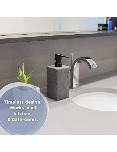 Dispensador de Jabón Varato Diseño Moderno Gris 20 cm Dispensador de Jabón Varato Diseño Moderno Gris 20 cm