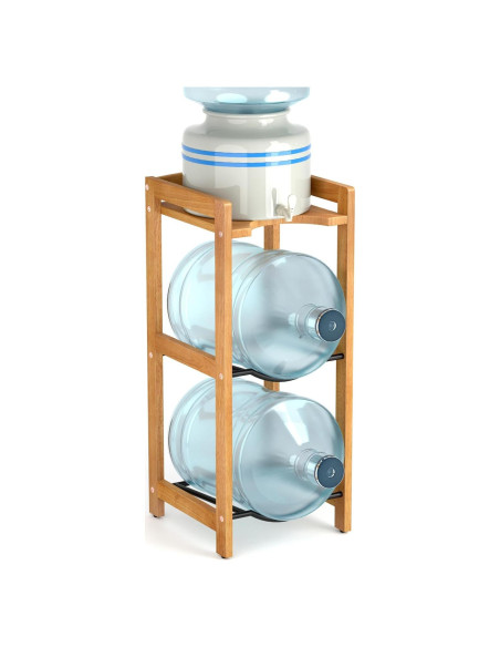 Soporte para Jarra de Agua LASIDO 5 Galones Madera Natural Soporte para Jarra de Agua LASIDO 5 Galones Madera Natural