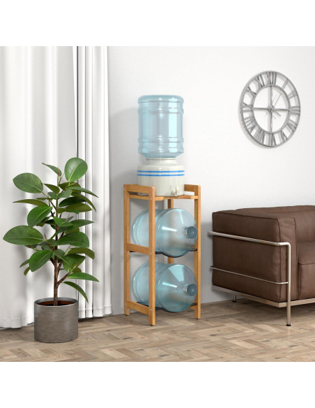Soporte para Jarra de Agua LASIDO 5 Galones Madera Natural Soporte para Jarra de Agua LASIDO 5 Galones Madera Natural