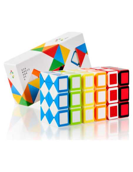 CUBIDI Cubo Mágico de Serpiente | Juguete Antiestrés | Set de 6 CUBIDI Cubo Mágico de Serpiente | Juguete Antiestrés | Set de 6