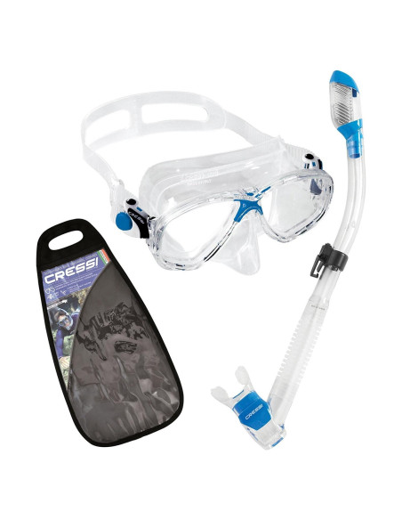 CRESSI Kit Snorkel Adultos Marea y Supernova Seco - Silicona CRESSI Kit Snorkel Adultos Marea y Supernova Seco - Silicona