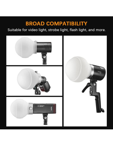 GODOX Kit Difusor Softbox 3 Adaptadores para ML30 ML60