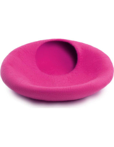 Cueva de Gato Woolygon Rosa 100% Lana Merino Hecha a Mano