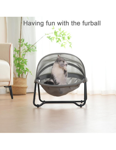 Cama Elevada para Gato y Perro Pequeño - Gris - 9 kg