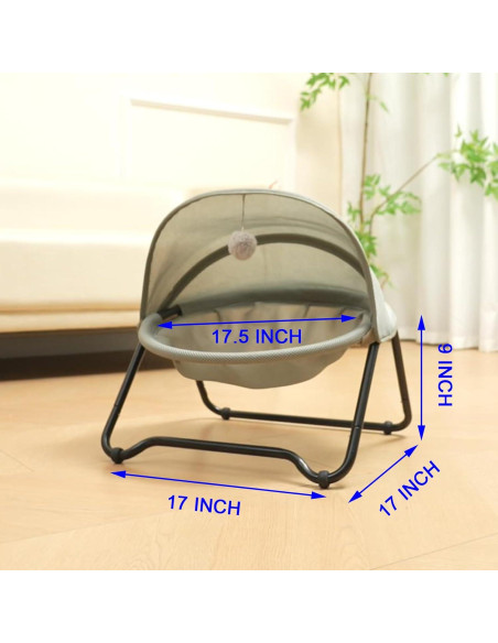 Cama Elevada para Gato y Perro Pequeño - Gris - 9 kg Cama Elevada para Gato y Perro Pequeño - Gris - 9 kg