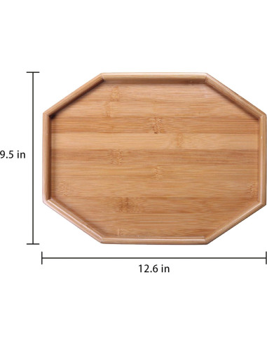 Mesa Lateral Xchouxer de Bambú Natural para Sofá