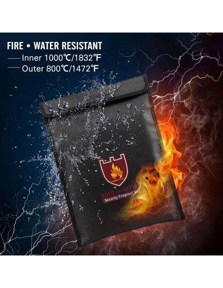 Bolsa a Prueba de Fuego MoKo 38x28cm Resistente al Agua Bolsa a Prueba de Fuego MoKo 38x28cm Resistente al Agua
