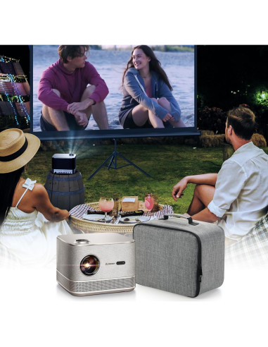 Funda para Proyector Aurzen BOOM 3, Gris, Mediana