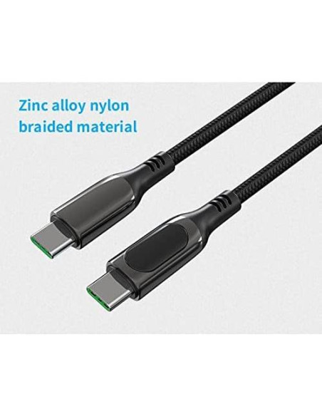 Cable BoxWave USB-C a USB-C 100W con Pantalla LED 182 cm Cable BoxWave USB-C a USB-C 100W con Pantalla LED 182 cm
