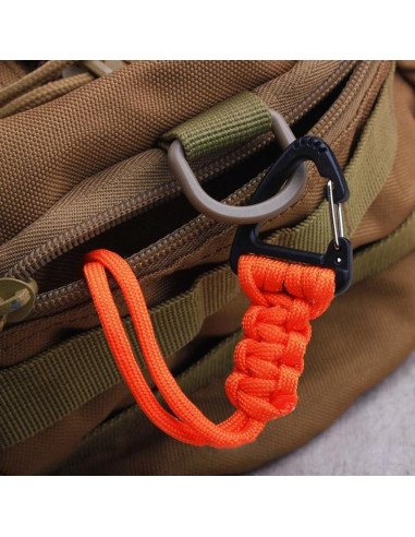 Paquete de 3 llaveros de paracord DraCra 22 cm