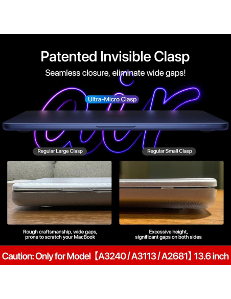 Funda Protectora MacBook Air 13.6" Soonjet Claro Medianoche Funda Protectora MacBook Air 13.6" Soonjet Claro Medianoche