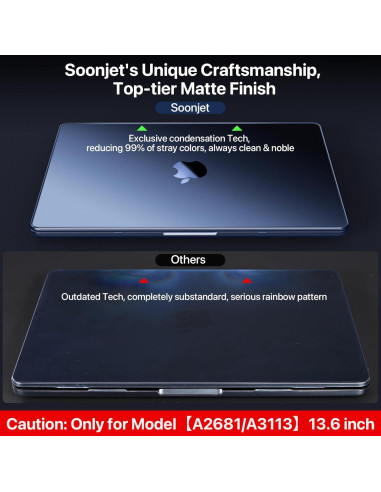 Funda Protectora MacBook Air 13.6" Soonjet Claro Medianoche