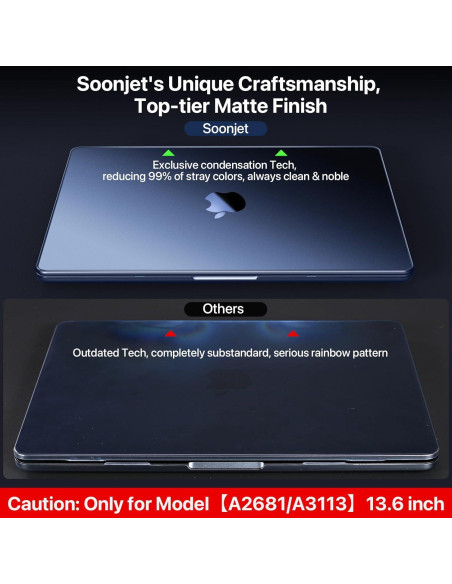 Funda Protectora MacBook Air 13.6" Soonjet Claro Medianoche Funda Protectora MacBook Air 13.6" Soonjet Claro Medianoche
