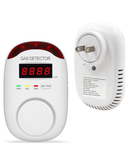 Detector de Gas Natural WESHLGD WA886 con Pantalla Digital Detector de Gas Natural WESHLGD WA886 con Pantalla Digital