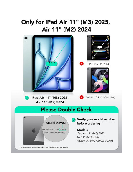 ESR Protector de Pantalla para iPad Air 11" M3/M2 2024/2025 ESR Protector de Pantalla para iPad Air 11" M3/M2 2024/2025