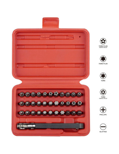 Juego de Puntas Torx KAIFNT K403 34 Piezas Llave Mini