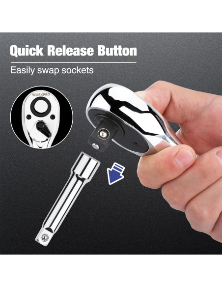 Juego de Llaves de Carraca Stubby WORKPRO 3 Piezas 72 Dientes Juego de Llaves de Carraca Stubby WORKPRO 3 Piezas 72 Dientes