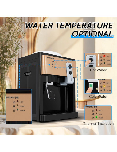 Dispensador de Agua Eléctrico QWNBG 5 Galones Caliente y Frío