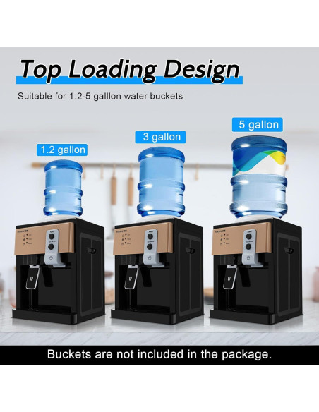 Dispensador de Agua Eléctrico QWNBG 5 Galones Caliente y Frío Dispensador de Agua Eléctrico QWNBG 5 Galones Caliente y Frío