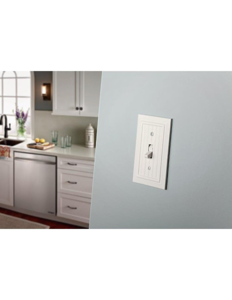 Placa de Pared Decorativa Franklin Brass 1-Gang Blanca Placa de Pared Decorativa Franklin Brass 1-Gang Blanca