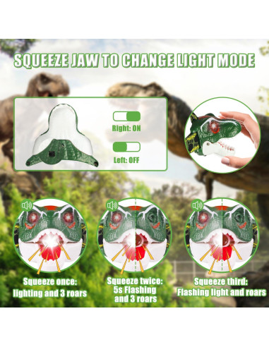 LINTERNA LED Dinosaurio T-Rex TIGTECGAME para Niños
