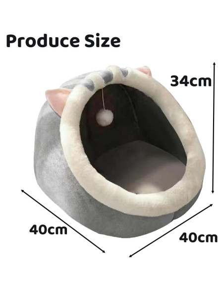 Cama Semi-Cerrada para Gatos Lrunfast 40x40 cm Lavable Cama Semi-Cerrada para Gatos Lrunfast 40x40 cm Lavable