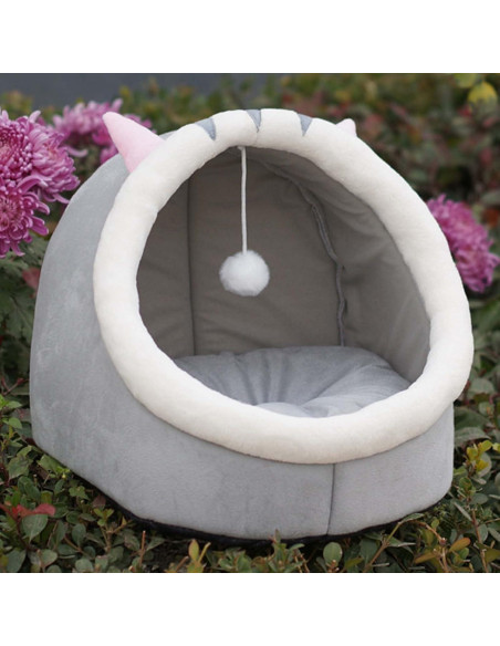 Cama Semi-Cerrada para Gatos Lrunfast 40x40 cm Lavable Cama Semi-Cerrada para Gatos Lrunfast 40x40 cm Lavable
