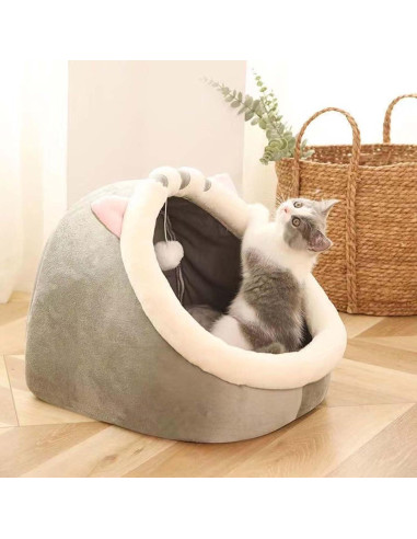 Cama Semi-Cerrada para Gatos Lrunfast 40x40 cm Lavable