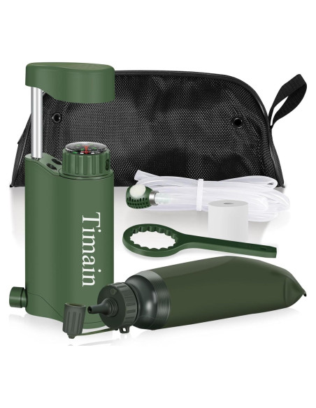 Bomba de Filtro de Agua Portátil Timain para Camping y Emergencias Bomba de Filtro de Agua Portátil Timain para Camping y Emergencias